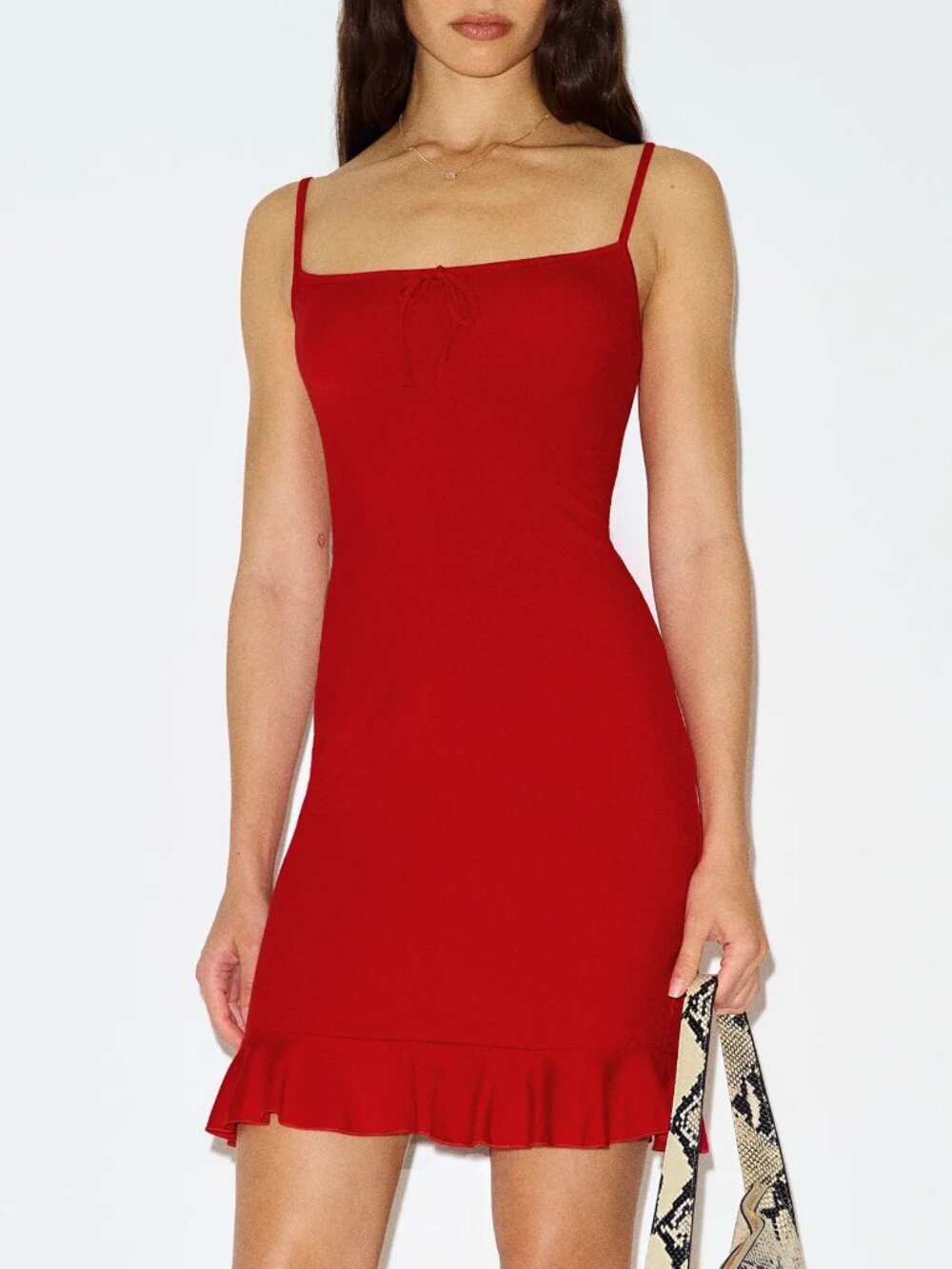NWT - Reformation Georgina Knit Dress Red - Size XS